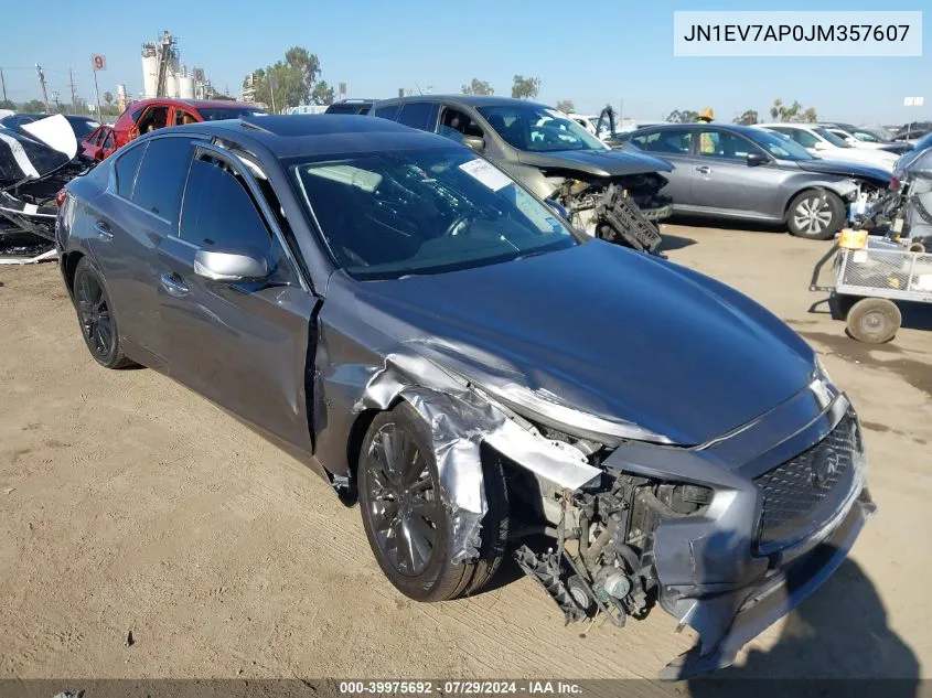 2018 Infiniti Q50 3.0T Luxe VIN: JN1EV7AP0JM357607 Lot: 39975692