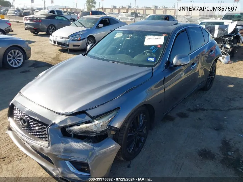 2018 Infiniti Q50 3.0T Luxe VIN: JN1EV7AP0JM357607 Lot: 39975692