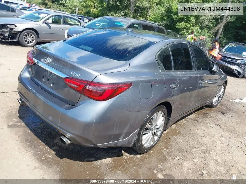 2018 Infiniti Q50 3.0T Luxe VIN: JN1EV7AR1JM444398 Lot: 39979488