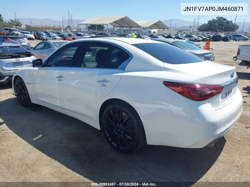 JN1FV7AP0JM460871 2018 Infiniti Q50 3.0T Red Sport 400