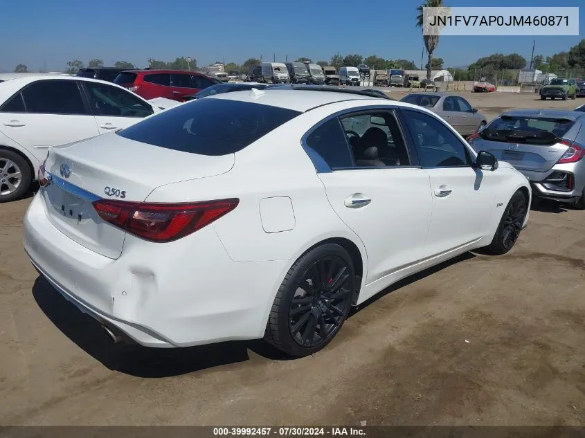 JN1FV7AP0JM460871 2018 Infiniti Q50 3.0T Red Sport 400