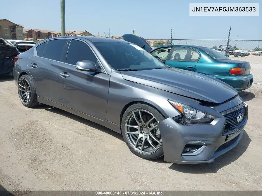 JN1EV7AP5JM363533 2018 Infiniti Q50 3.0T Luxe