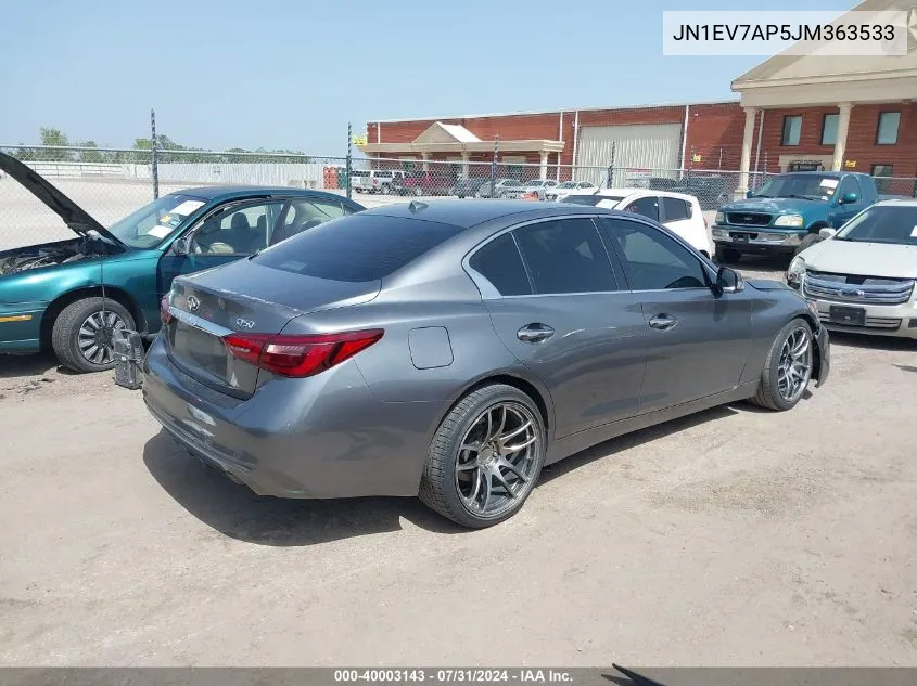 JN1EV7AP5JM363533 2018 Infiniti Q50 3.0T Luxe