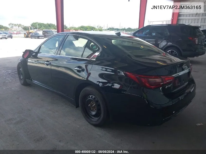 JN1EV7AP2JM363165 2018 Infiniti Q50 3.0T Luxe