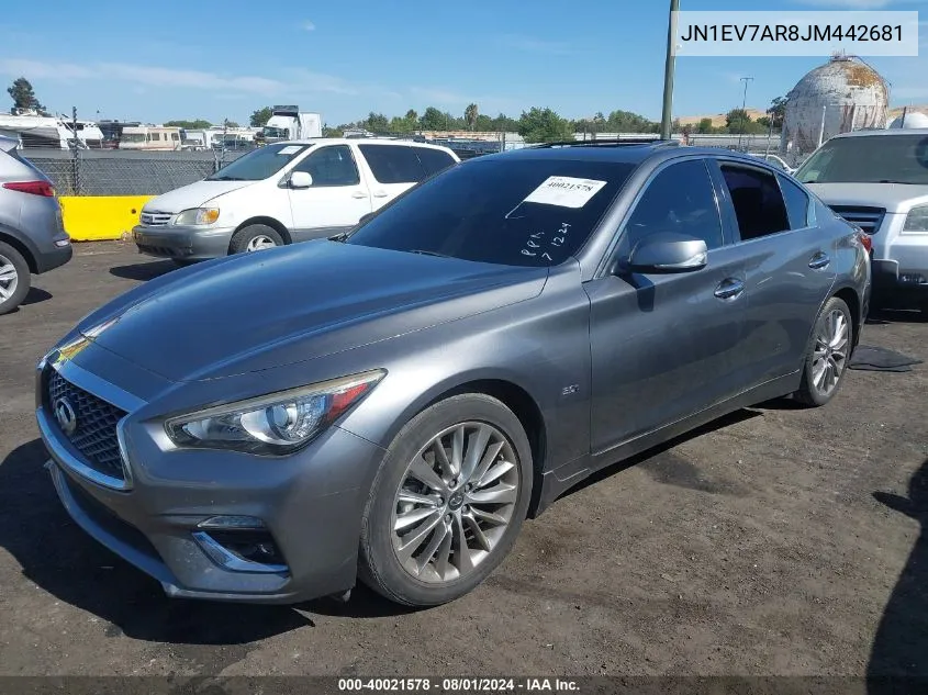 JN1EV7AR8JM442681 2018 Infiniti Q50 3.0T Luxe