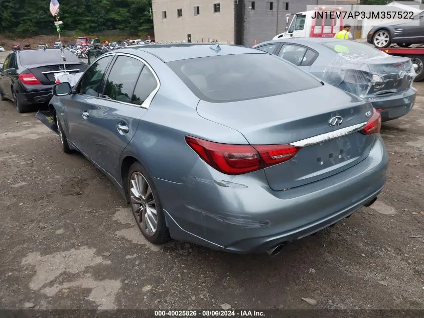 JN1EV7AP3JM357522 2018 Infiniti Q50 3.0T Luxe