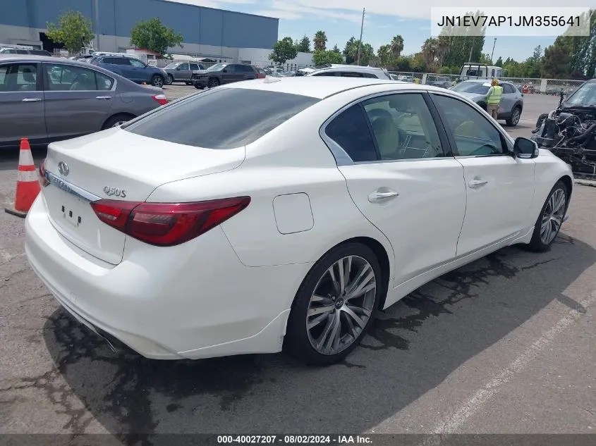 JN1EV7AP1JM355641 2018 Infiniti Q50 3.0T Sport