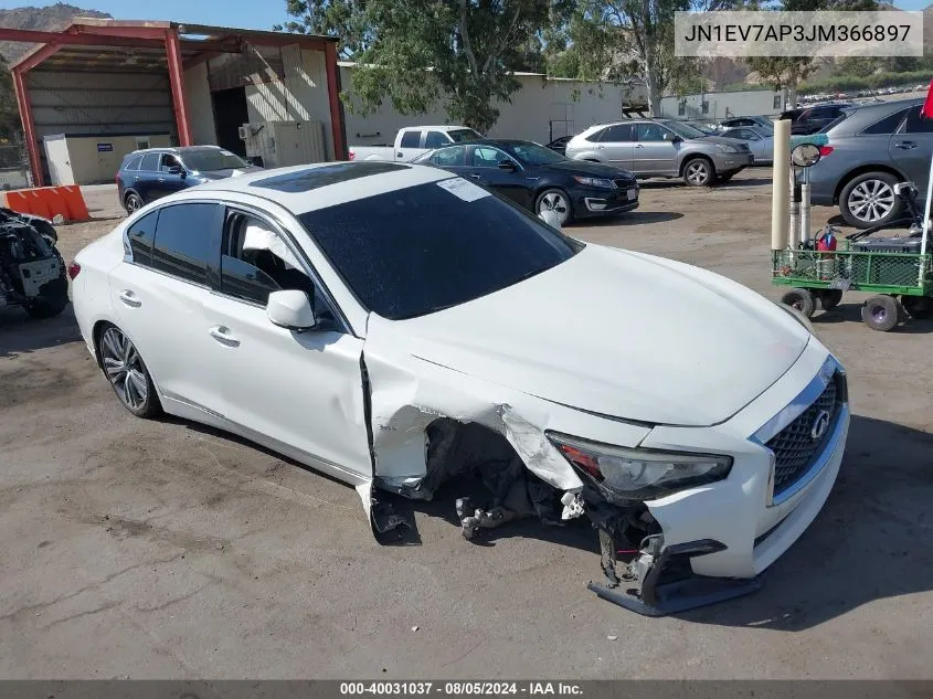 2018 Infiniti Q50 3.0T Sport VIN: JN1EV7AP3JM366897 Lot: 40031037