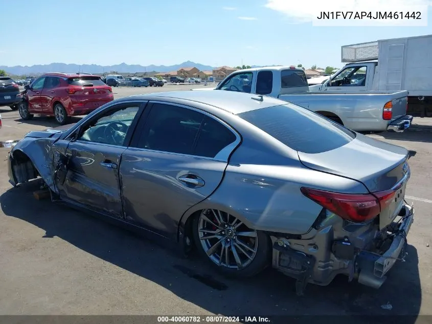 2018 Infiniti Q50 3.0T Red Sport 400 VIN: JN1FV7AP4JM461442 Lot: 40060782