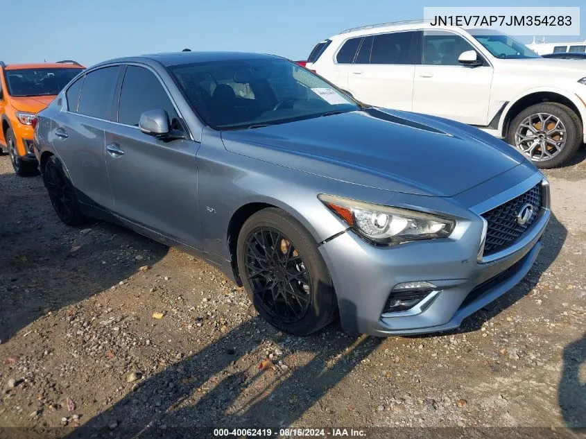 2018 Infiniti Q50 3.0T Luxe VIN: JN1EV7AP7JM354283 Lot: 40062419