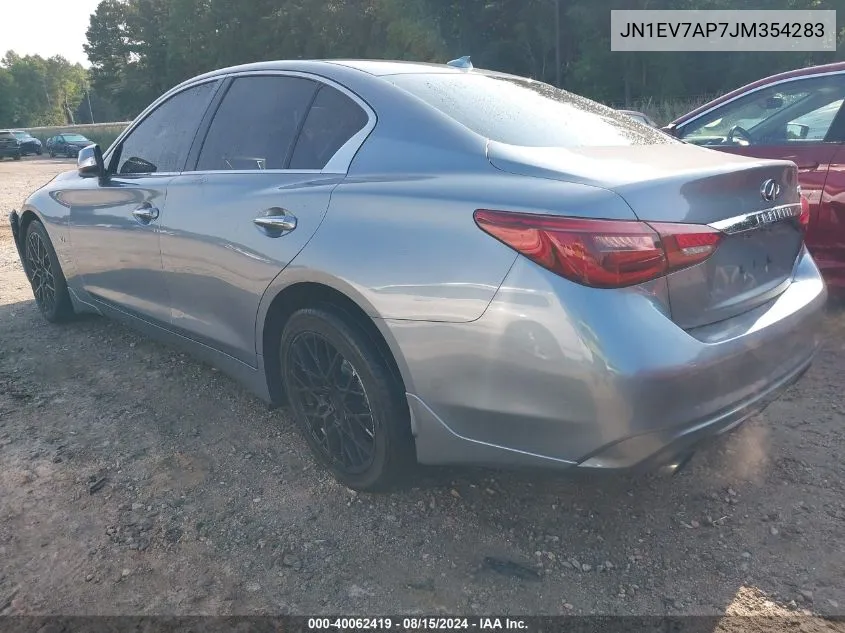 2018 Infiniti Q50 3.0T Luxe VIN: JN1EV7AP7JM354283 Lot: 40062419