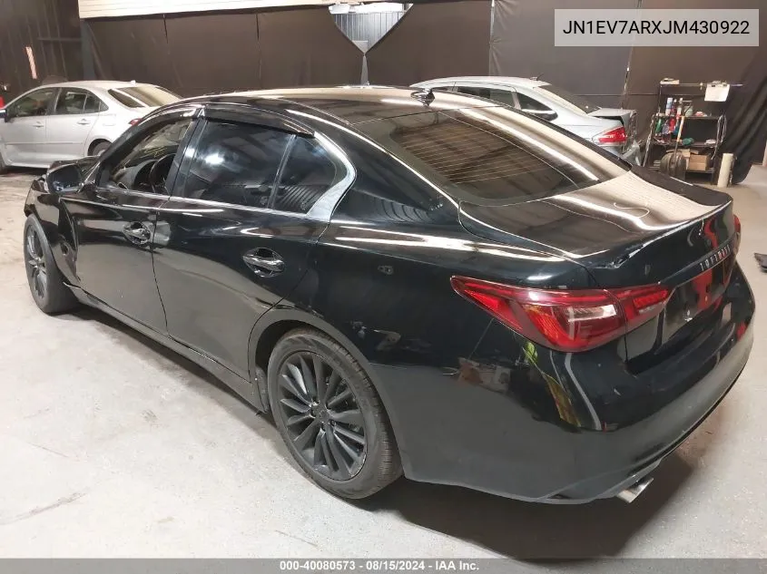 JN1EV7ARXJM430922 2018 Infiniti Q50 3.0T Luxe