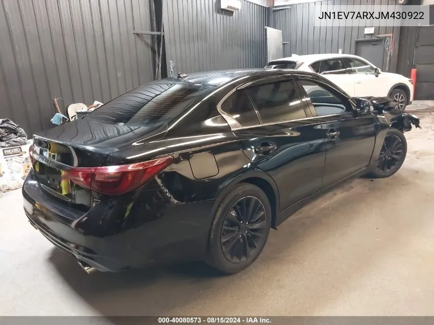 JN1EV7ARXJM430922 2018 Infiniti Q50 3.0T Luxe