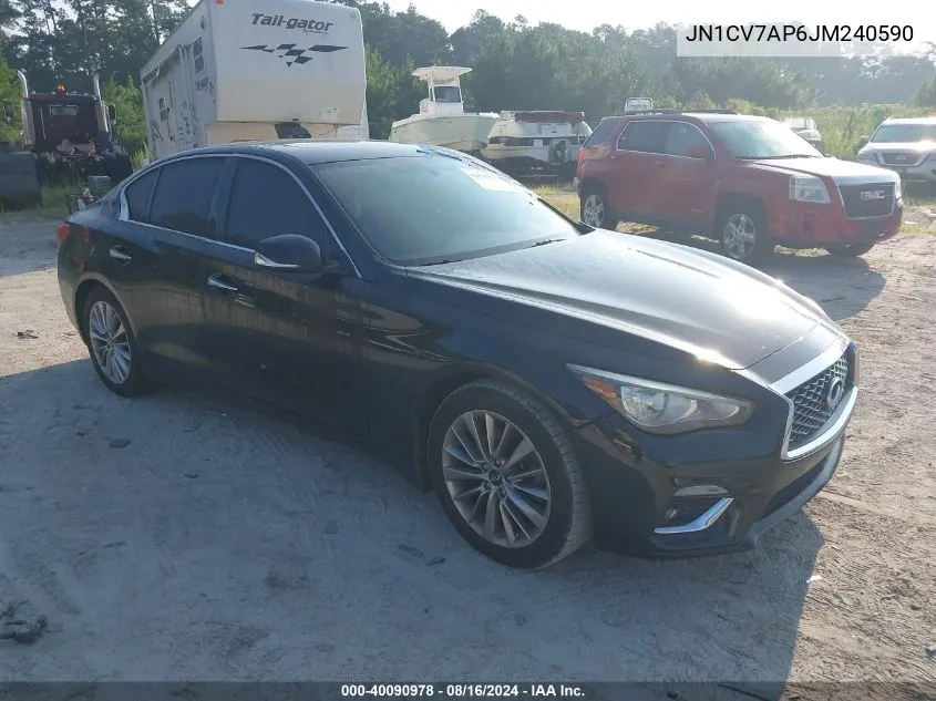 2018 Infiniti Q50 2.0T Luxe VIN: JN1CV7AP6JM240590 Lot: 40090978