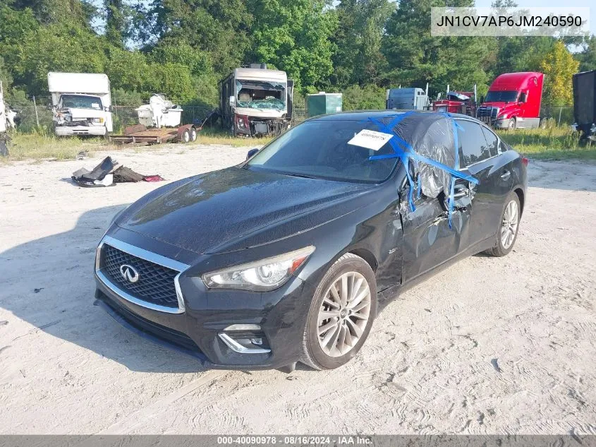 2018 Infiniti Q50 2.0T Luxe VIN: JN1CV7AP6JM240590 Lot: 40090978