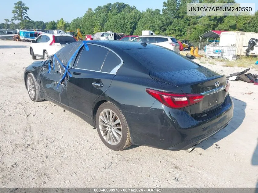 JN1CV7AP6JM240590 2018 Infiniti Q50 2.0T Luxe