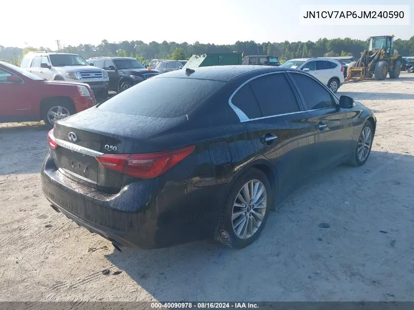 JN1CV7AP6JM240590 2018 Infiniti Q50 2.0T Luxe