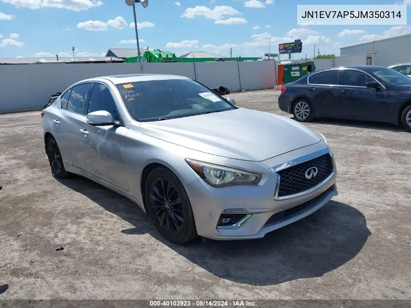 JN1EV7AP5JM350314 2018 Infiniti Q50 3.0T Luxe