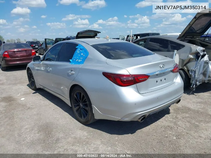 JN1EV7AP5JM350314 2018 Infiniti Q50 3.0T Luxe