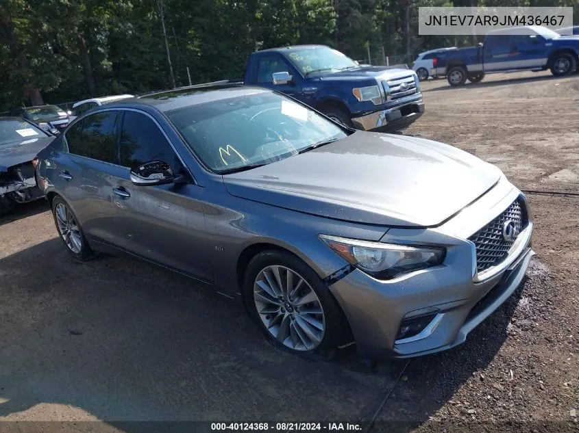 2018 Infiniti Q50 3.0T Luxe VIN: JN1EV7AR9JM436467 Lot: 40124368