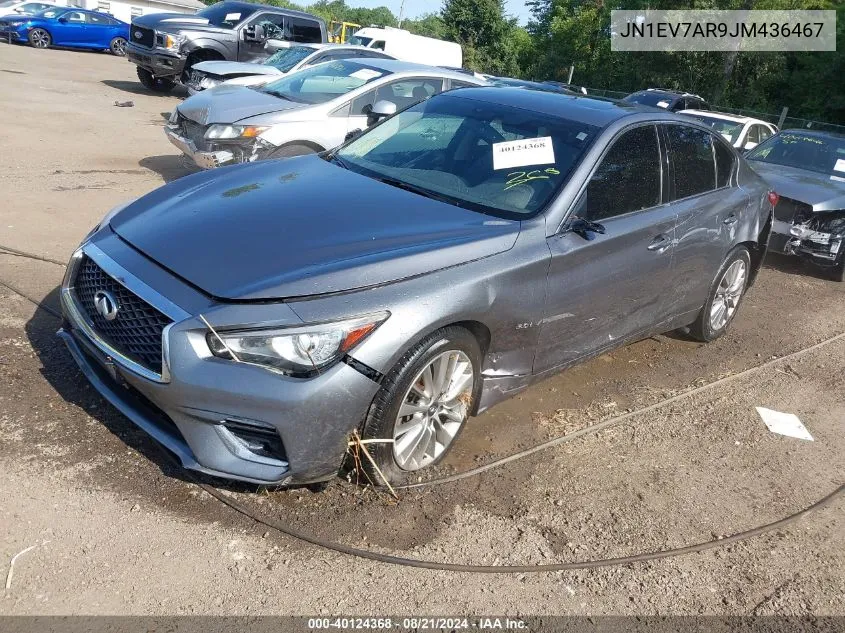 2018 Infiniti Q50 3.0T Luxe VIN: JN1EV7AR9JM436467 Lot: 40124368