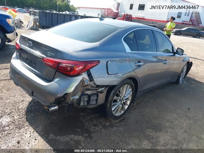 2018 Infiniti Q50 3.0T Luxe VIN: JN1EV7AR9JM436467 Lot: 40124368