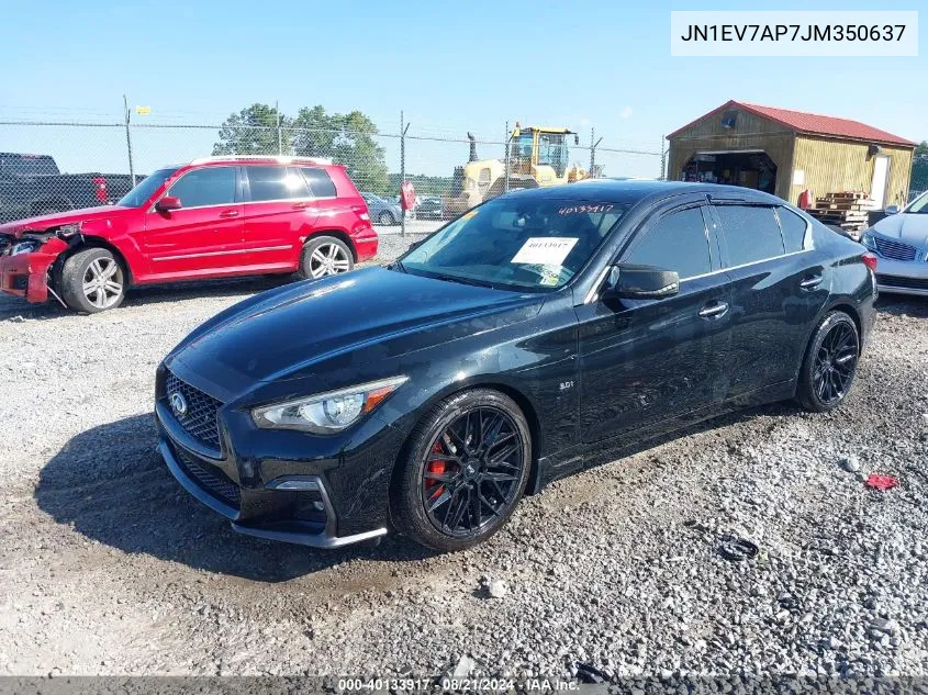 2018 Infiniti Q50 3.0T Sport VIN: JN1EV7AP7JM350637 Lot: 40133917