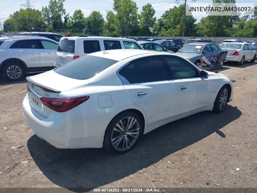 2018 Infiniti Q50 3.0T Sport VIN: JN1EV7AR2JM436097 Lot: 40134202