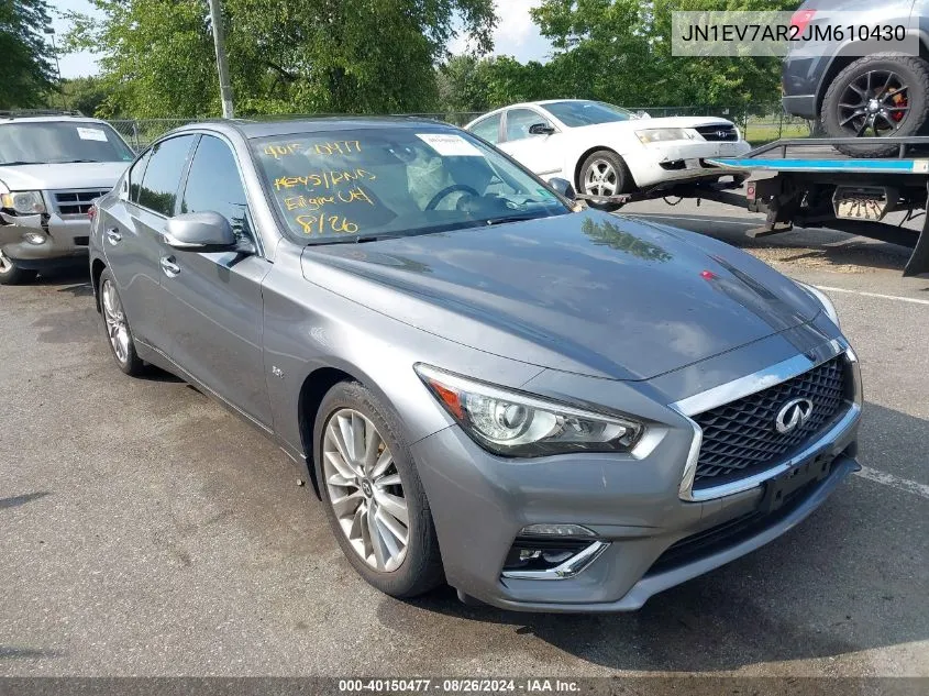 JN1EV7AR2JM610430 2018 Infiniti Q50 3.0T Luxe