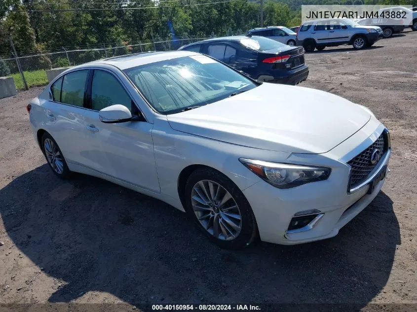 2018 Infiniti Q50 3.0T Luxe VIN: JN1EV7AR1JM443882 Lot: 40150954