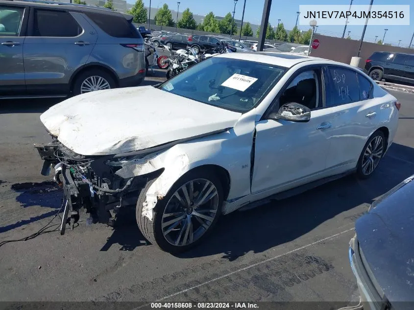 2018 Infiniti Q50 3.0T Sport VIN: JN1EV7AP4JM354516 Lot: 40158608