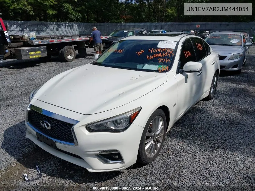 2018 Infiniti Q50 3.0T Luxe VIN: JN1EV7AR2JM444054 Lot: 40190980