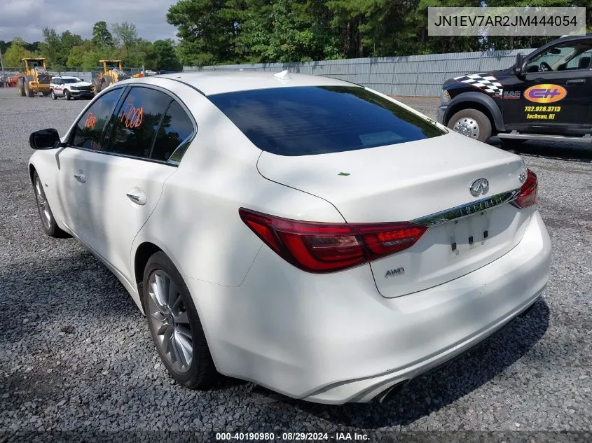 2018 Infiniti Q50 3.0T Luxe VIN: JN1EV7AR2JM444054 Lot: 40190980