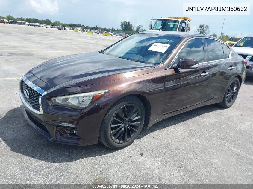 JN1EV7AP8JM350632 2018 Infiniti Q50 3.0T Luxe