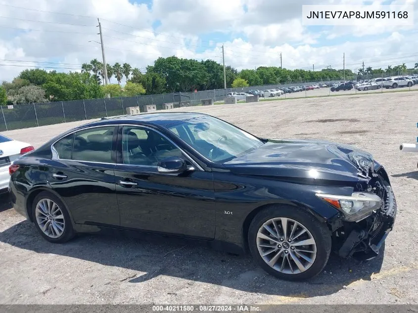 2018 Infiniti Q50 3.0T Luxe VIN: JN1EV7AP8JM591168 Lot: 40211580