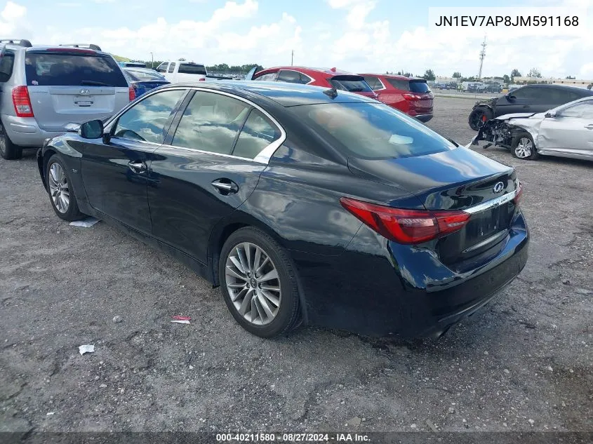 2018 Infiniti Q50 3.0T Luxe VIN: JN1EV7AP8JM591168 Lot: 40211580