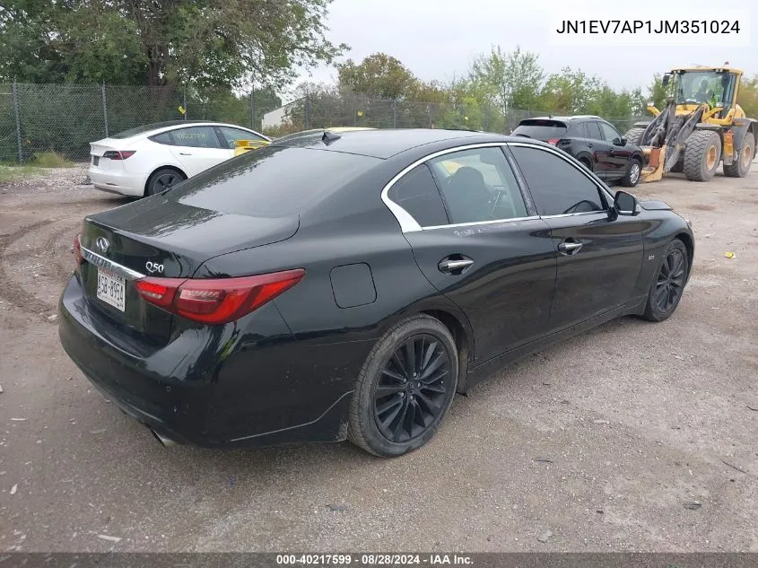 JN1EV7AP1JM351024 2018 Infiniti Q50 3.0T Luxe