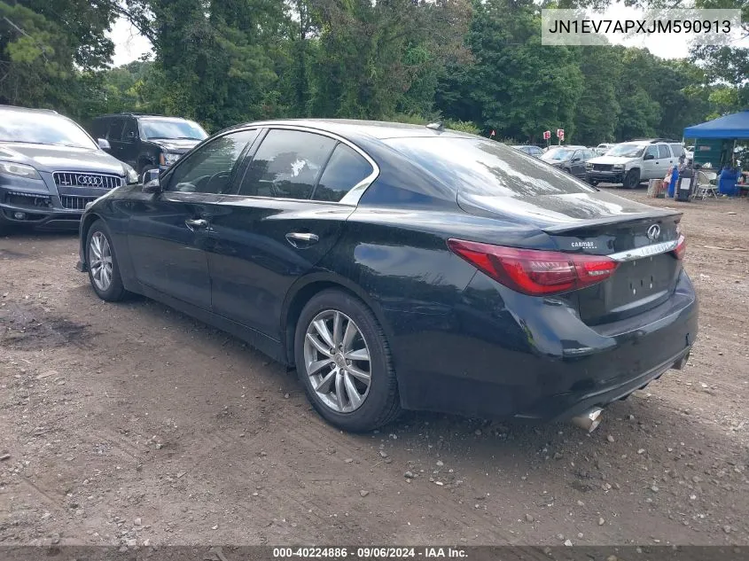 2018 Infiniti Q50 3.0T Sport VIN: JN1EV7APXJM590913 Lot: 40224886