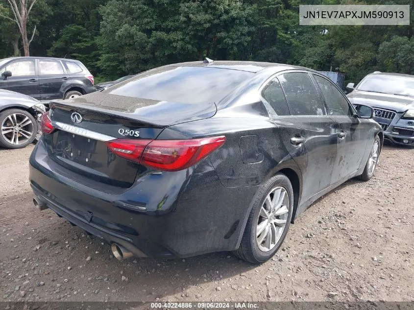 2018 Infiniti Q50 3.0T Sport VIN: JN1EV7APXJM590913 Lot: 40224886