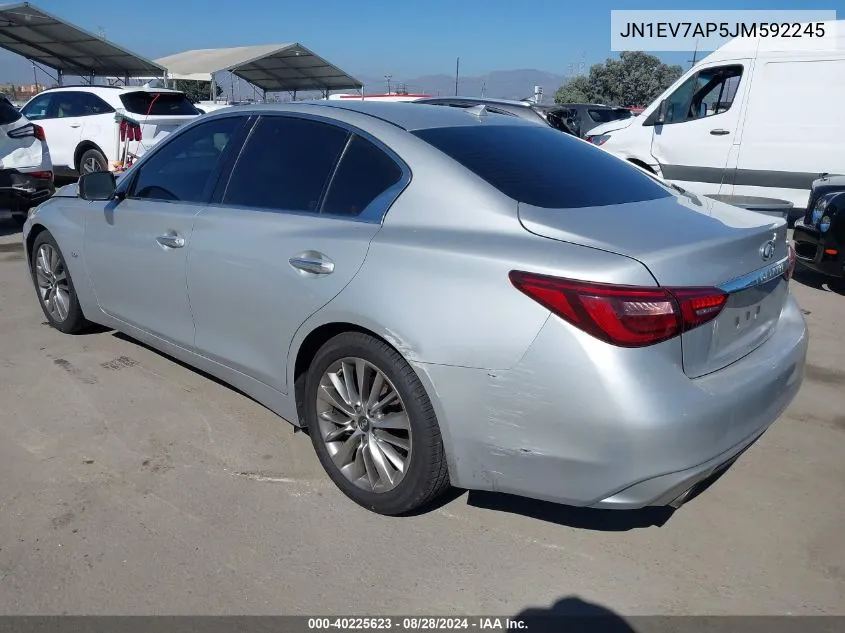 2018 Infiniti Q50 3.0T Luxe VIN: JN1EV7AP5JM592245 Lot: 40225623