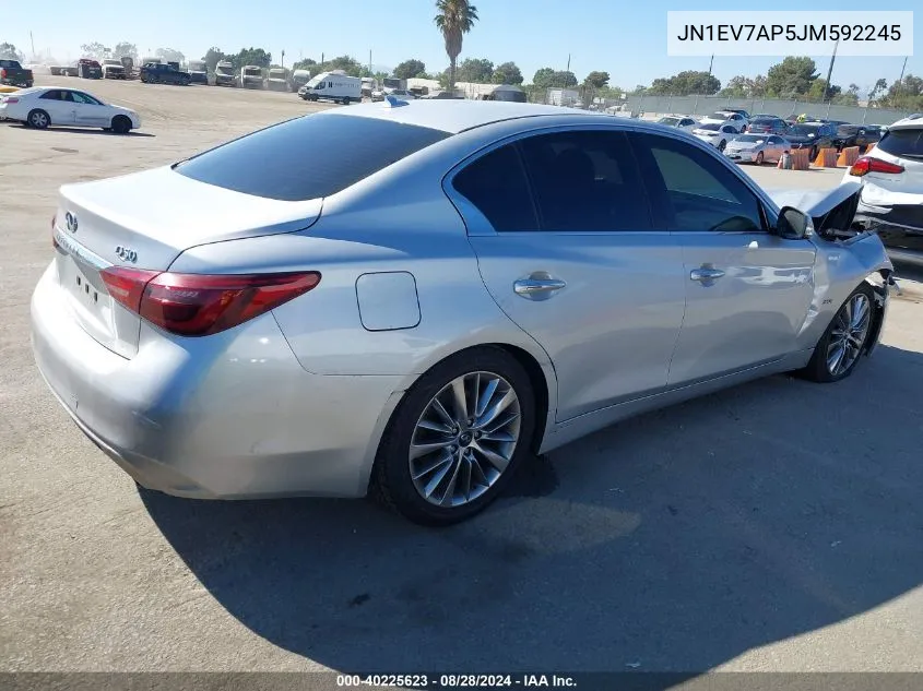 2018 Infiniti Q50 3.0T Luxe VIN: JN1EV7AP5JM592245 Lot: 40225623