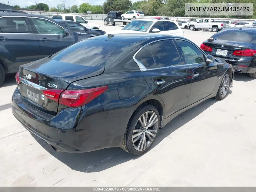 2018 Infiniti Q50 3.0T Luxe/3.0T Sport VIN: JN1EV7AR7JM435429 Lot: 40238679