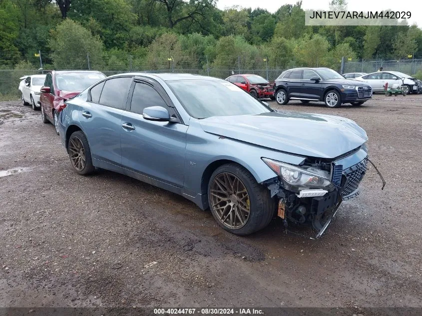 2018 Infiniti Q50 3.0T Luxe VIN: JN1EV7AR4JM442029 Lot: 40244767