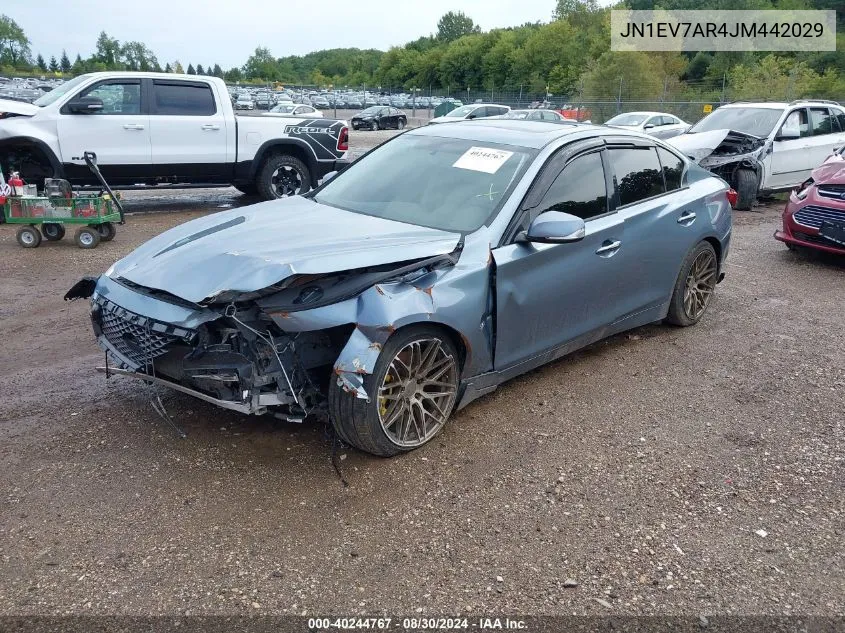 2018 Infiniti Q50 3.0T Luxe VIN: JN1EV7AR4JM442029 Lot: 40244767