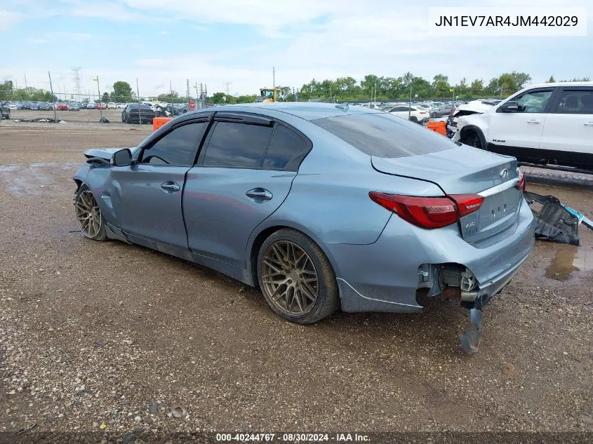 2018 Infiniti Q50 3.0T Luxe VIN: JN1EV7AR4JM442029 Lot: 40244767