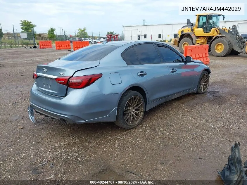 2018 Infiniti Q50 3.0T Luxe VIN: JN1EV7AR4JM442029 Lot: 40244767