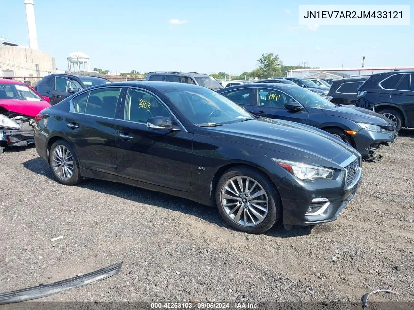 JN1EV7AR2JM433121 2018 Infiniti Q50 Luxe/Sport