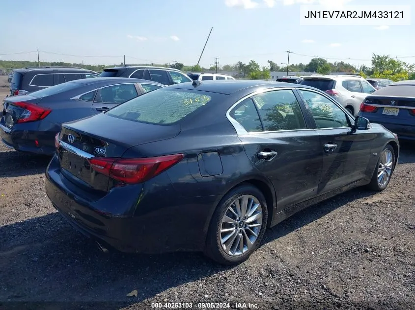 JN1EV7AR2JM433121 2018 Infiniti Q50 Luxe/Sport