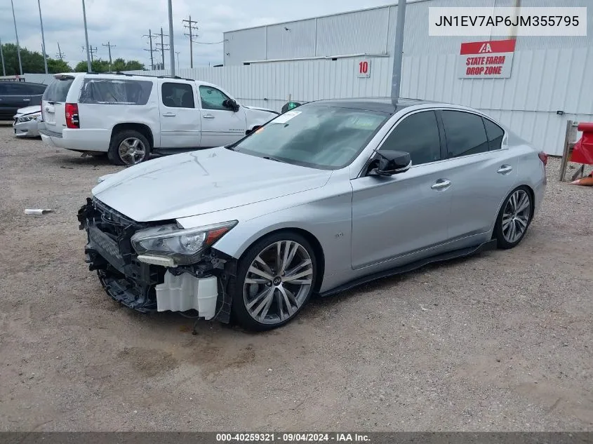 2018 Infiniti Q50 3.0T Sport VIN: JN1EV7AP6JM355795 Lot: 40259321