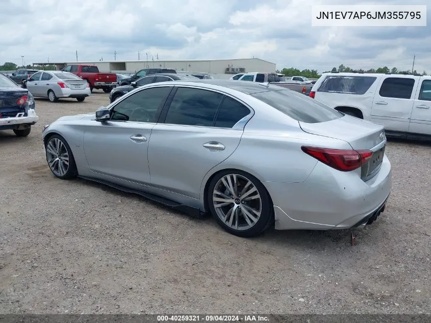 JN1EV7AP6JM355795 2018 Infiniti Q50 3.0T Sport